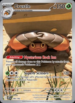 Crustle 186/182 Illustration Rare – Destined Rivals Pokémon card