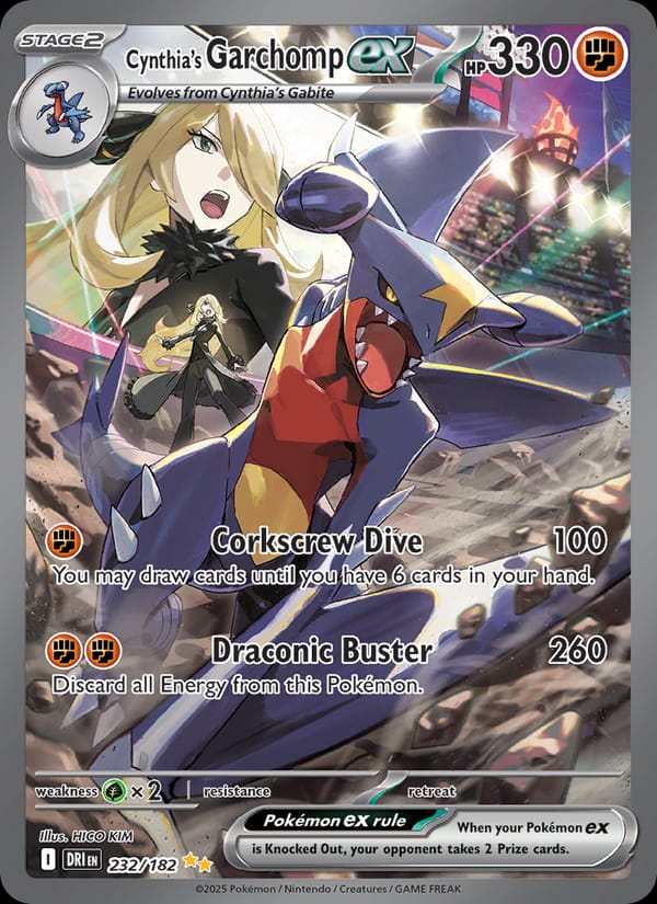 Cynthia's Garchomp ex 232/182 Destined Rivals Pokémon card