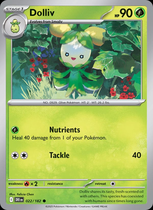 Dolliv 022/182 Destined Rivals Pokémon card