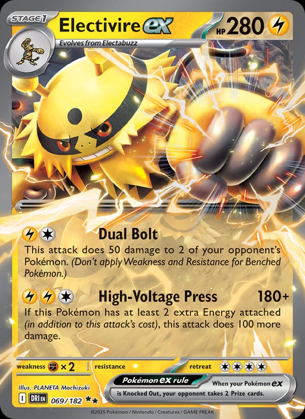 Electivire ex 069/182 Destined Rivals Pokémon card