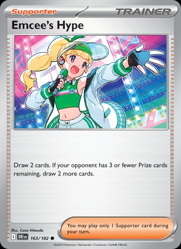 Emcee's Hype 163/182 Destined Rivals Pokémon card