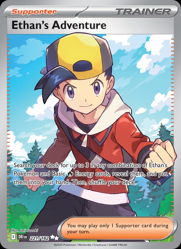 Ethan's Adventure 221/182 Destined Rivals Pokémon card