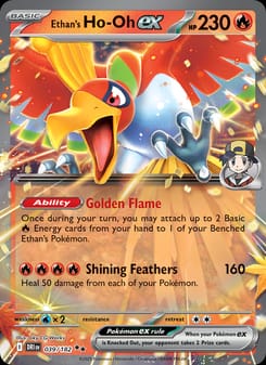 Ethan's Ho-Oh ex 039/182 Double Rare – Destined Rivals Pokémon card