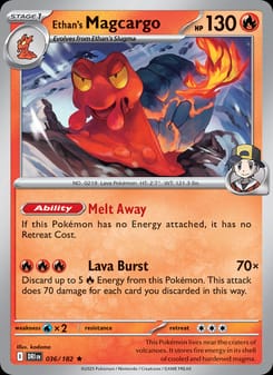Ethan's Magcargo 036/182 Rare – Destined Rivals Pokémon card