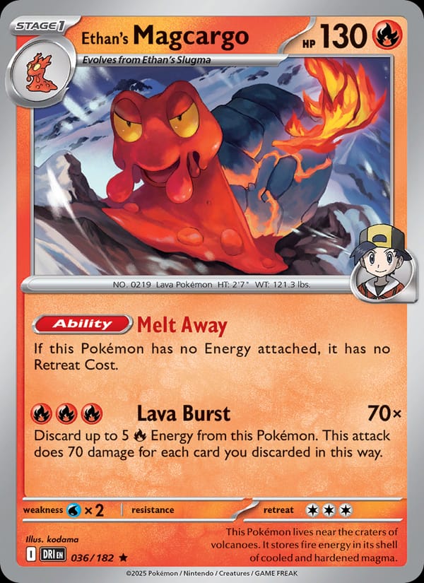 Ethan's Magcargo 036/182 Destined Rivals Pokémon card
