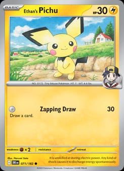 Ethan's Pichu 071/182 Common – Destined Rivals Pokémon card