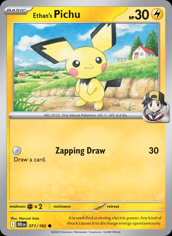 Ethan's Pichu 071/182 Destined Rivals Pokémon card