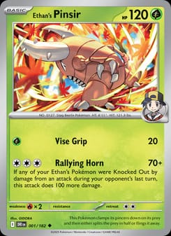 Ethan's Pinsir 001/182 Uncommon – Destined Rivals Pokémon card
