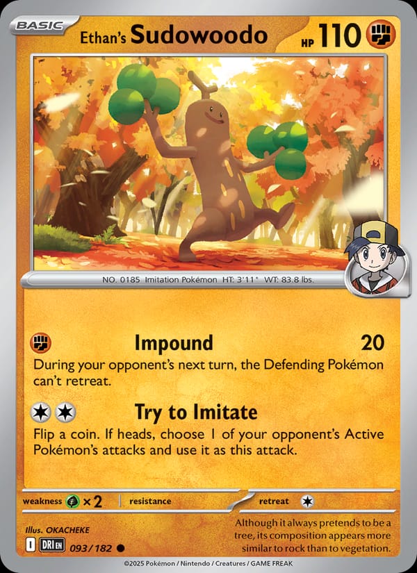 Ethan's Sudowoodo 093/182 Destined Rivals Pokémon card
