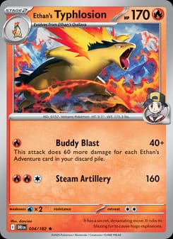 Ethan's Typhlosion 034/182 Rare – Destined Rivals Pokémon card