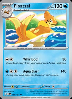 Floatzel 058/182 Uncommon – Destined Rivals Pokémon card