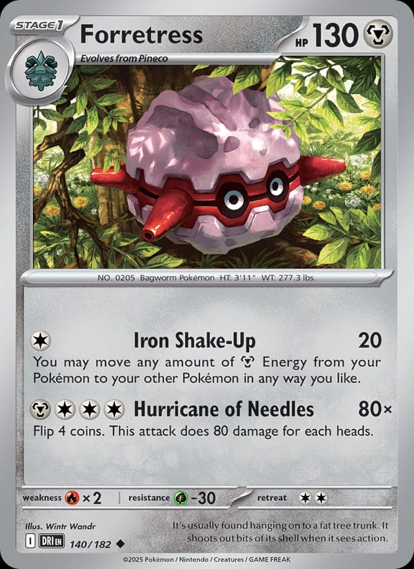 Forretress 140/182 Destined Rivals Pokémon card