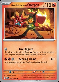 Hearthflame Mask Ogerpon 044/182 Uncommon – Destined Rivals Pokémon card