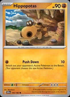 Hippopotas 105/182 Common – Destined Rivals Pokémon card