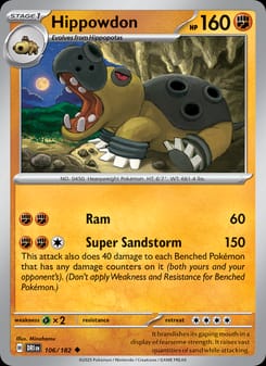 Hippowdon 106/182 Uncommon – Destined Rivals Pokémon card