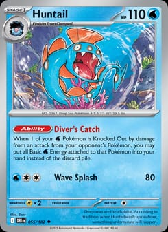 Huntail 055/182 Uncommon – Destined Rivals Pokémon card