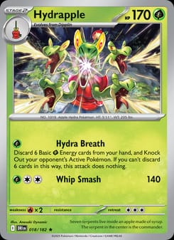 Hydrapple 018/182 Rare – Destined Rivals Pokémon card