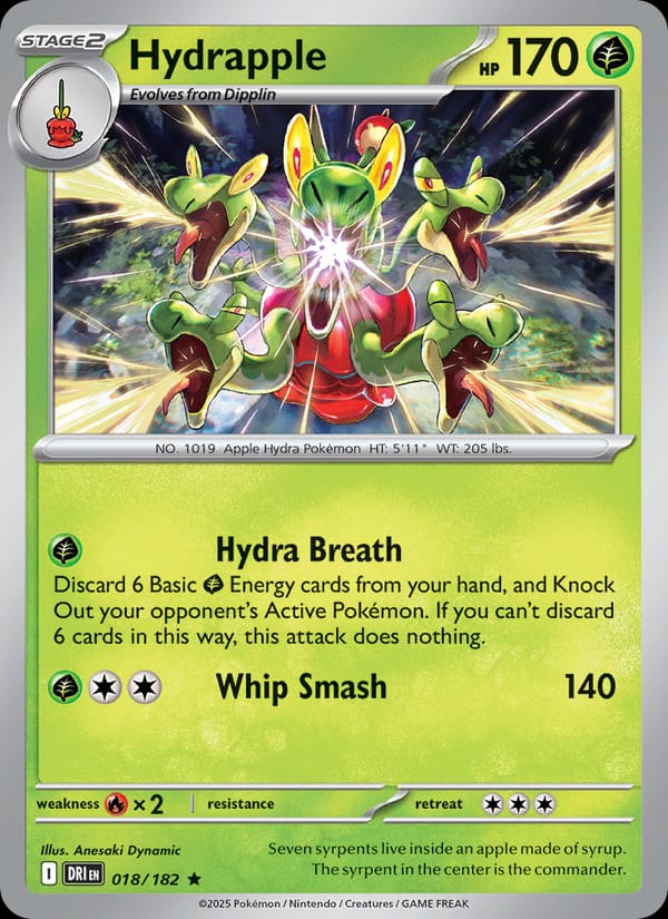 Hydrapple 018/182 Destined Rivals Pokémon card
