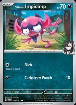 Marnie's Impidimp 134/182 Common – Destined Rivals Pokémon card