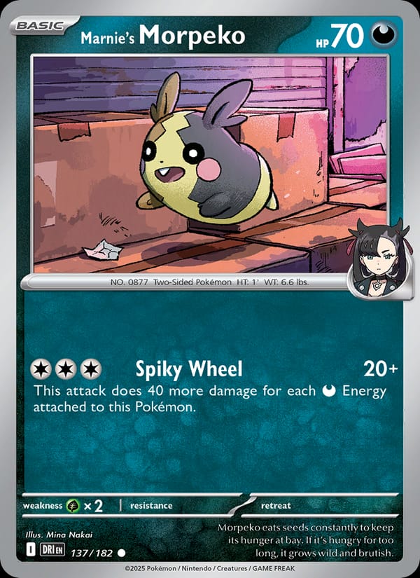 Marnie's Morpeko 137/182 Destined Rivals Pokémon card