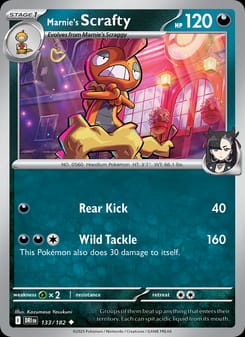 Marnie's Scrafty 133/182 Uncommon – Destined Rivals Pokémon card
