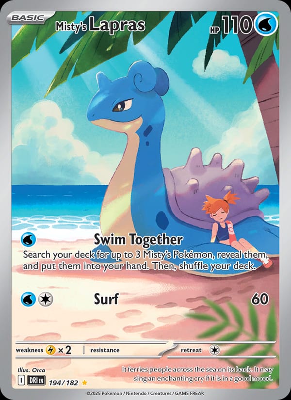 Misty's Lapras 194/182 Destined Rivals Pokémon card