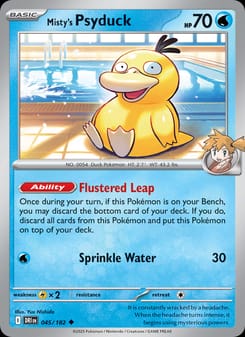 Misty's Psyduck 045/182 Uncommon – Destined Rivals Pokémon card