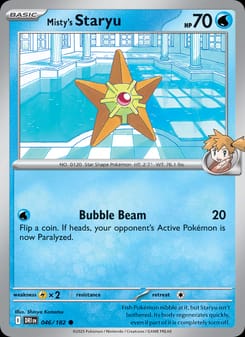 Misty's Staryu 046/182 Common – Destined Rivals Pokémon card