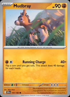 Mudbray 107/182 Common – Destined Rivals Pokémon card