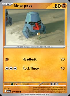 Nosepass 097/182 Common – Destined Rivals Pokémon card