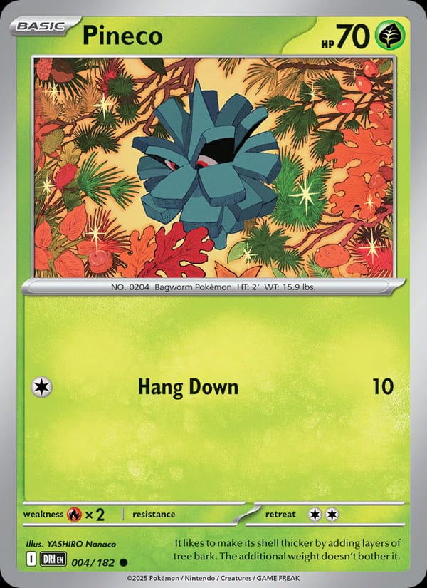 Pineco 004/182 Destined Rivals Pokémon card
