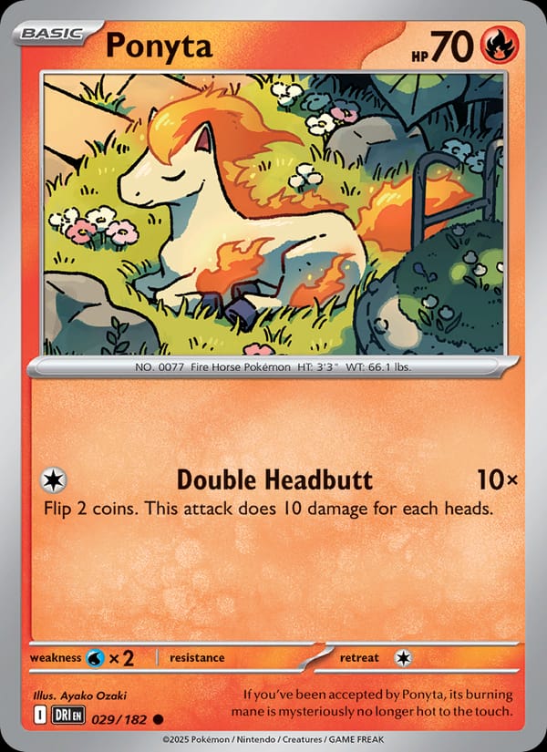 Ponyta 029/182 Destined Rivals Pokémon card