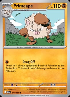 Primeape 091/182 Common – Destined Rivals Pokémon card