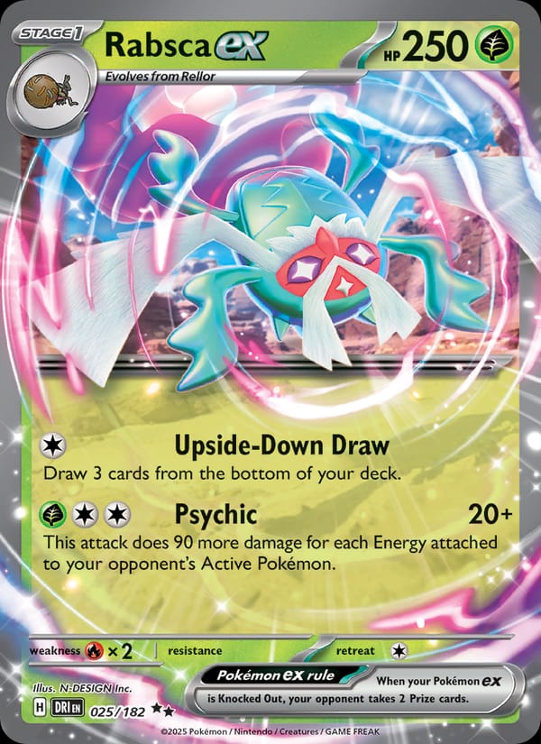 Rabsca ex 025/182 Destined Rivals Pokémon card