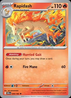 Rapidash 030/182 Uncommon – Destined Rivals Pokémon card