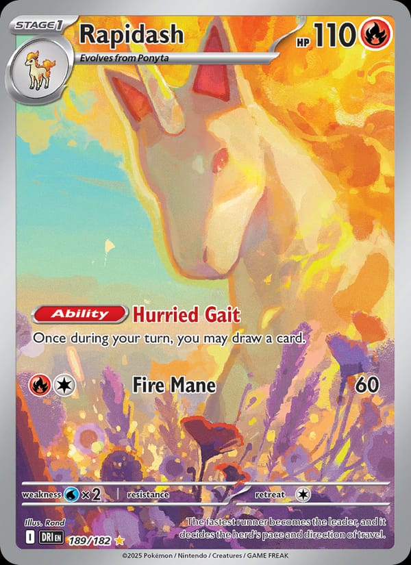 Rapidash 189/182 Destined Rivals Pokémon card