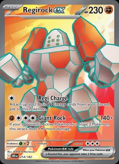 Regirock ex 214/182 Ultra Rare – Destined Rivals Pokémon card