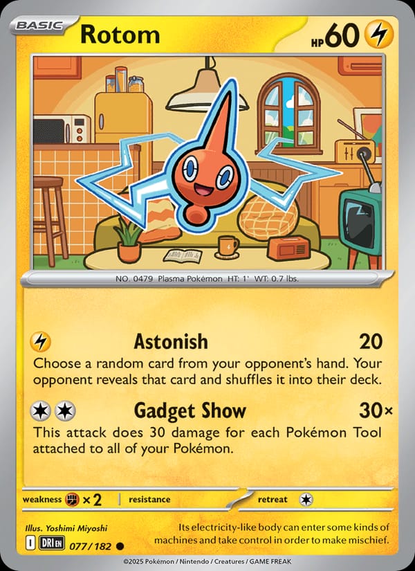 Rotom 077/182 Destined Rivals Pokémon card