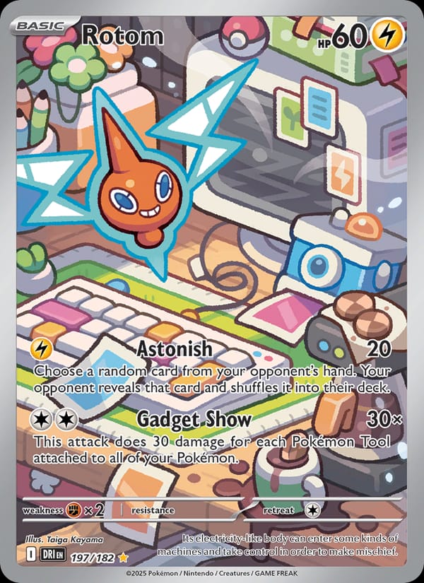 Rotom 197/182 Destined Rivals Pokémon card