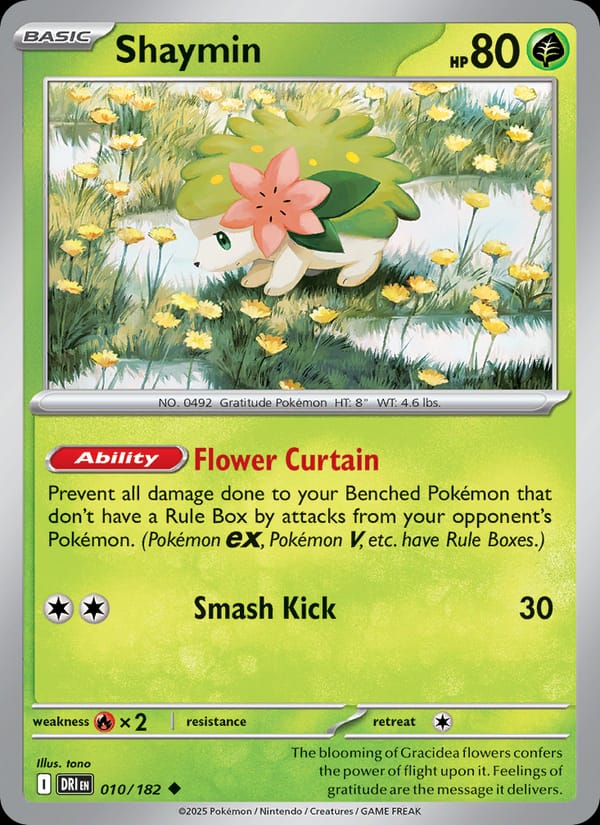 Shaymin 010/182 Destined Rivals Pokémon card