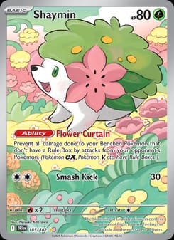 Shaymin 185/182 Illustration Rare – Destined Rivals Pokémon card
