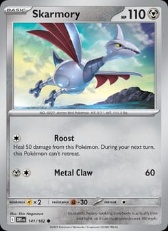 Skarmory 141/182 Common – Destined Rivals Pokémon card