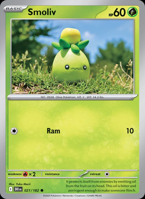 Smoliv 021/182 Destined Rivals Pokémon card