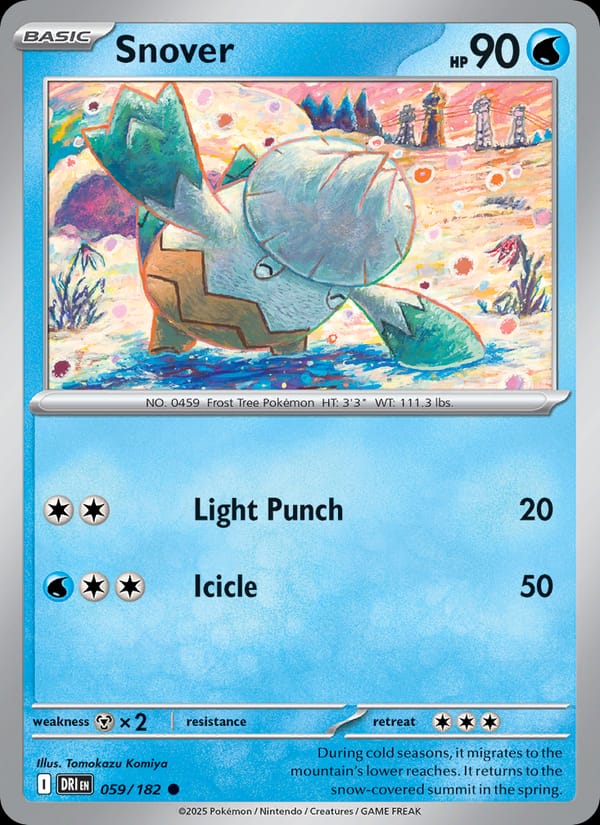 Snover 059/182 Destined Rivals Pokémon card
