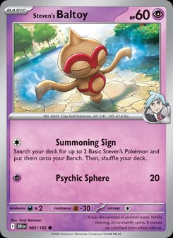 Steven's Baltoy 083/182 Common – Destined Rivals Pokémon card