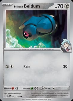 Steven's Beldum 143/182 Common – Destined Rivals Pokémon card