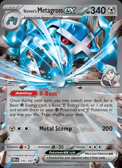 Steven's Metagross ex 145/182 Double Rare – Destined Rivals Pokémon card