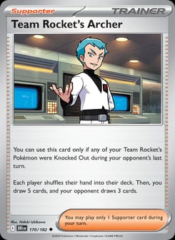 Team Rocket's Archer 170/182 Uncommon – Destined Rivals Pokémon card