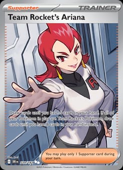 Team Rocket's Ariana 224/182 Ultra Rare – Destined Rivals Pokémon card
