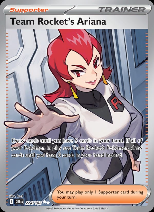 Team Rocket's Ariana 224/182 Destined Rivals Pokémon card